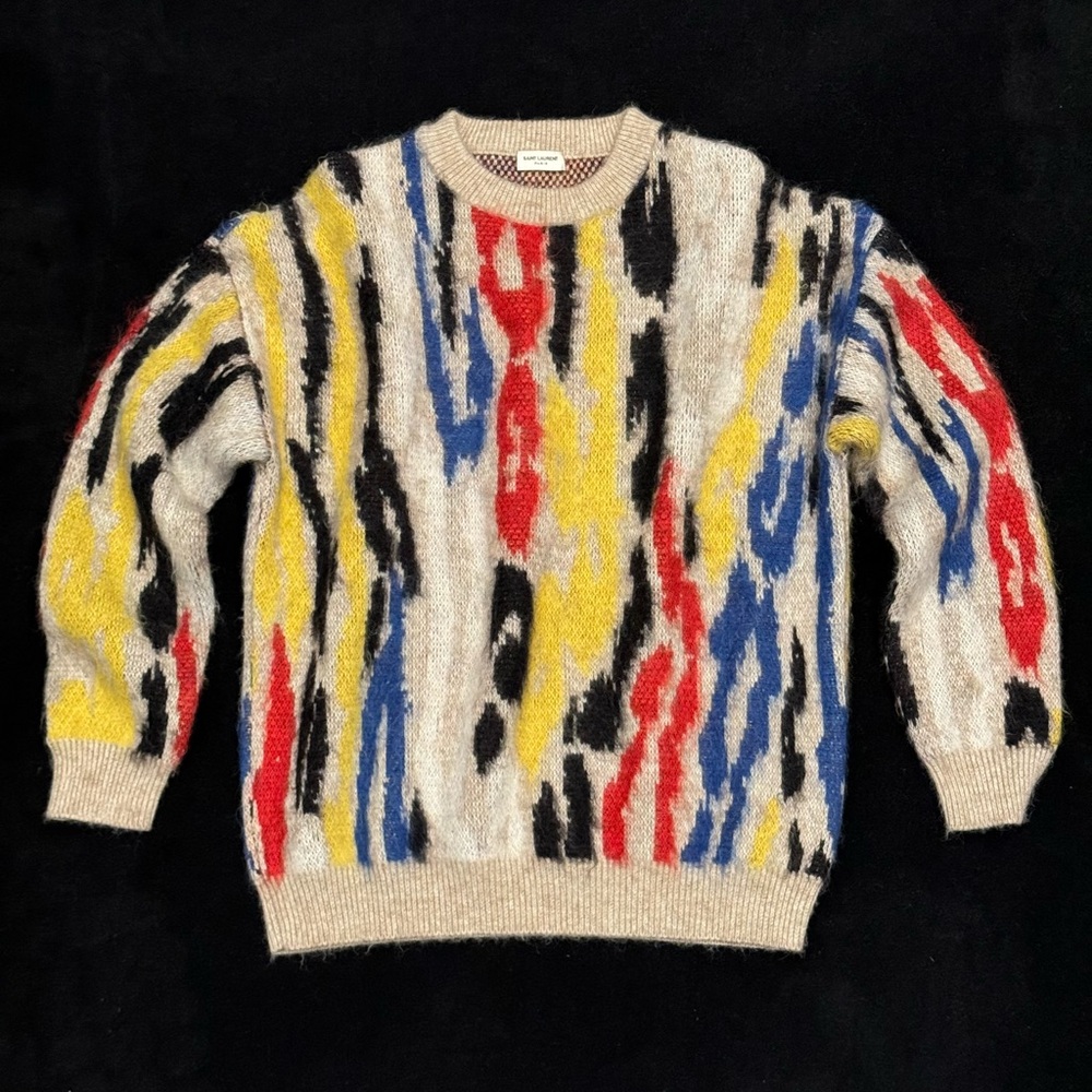 SAINT LAURENT - Jacquard-Knit Sweater - Multi